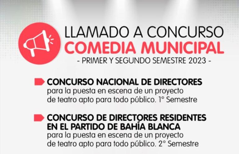 Apdea Informa: Concurso Comedia Municipal Bahía Blanca