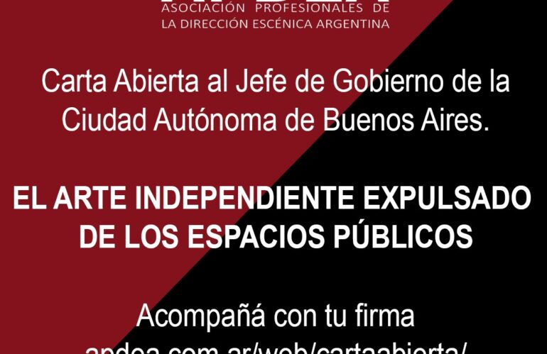 Carta abierta al Jefe de Gobierno de la Ciudad de Buenos Aires