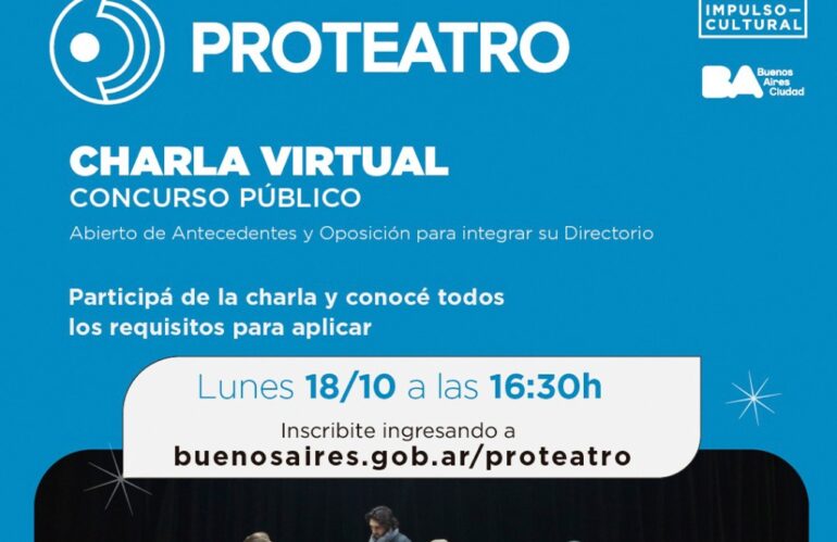 Apdea Informa: Proteatro Charla Virtual Concurso Público